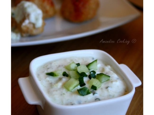 Sauce raita au concombre