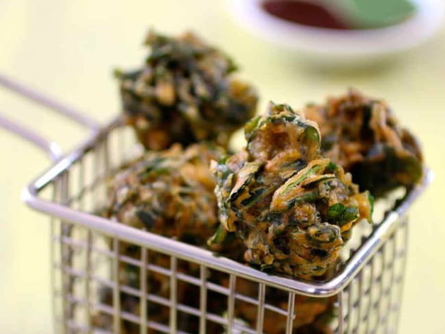 Palak Pakoras comme en Inde