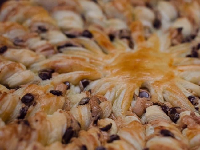 Tarte soleil au beurre de cacahuètes et aux pépites de chocolat