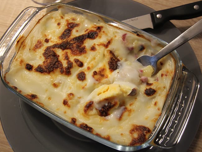 Gratin Poireaux Oeuf Bacon