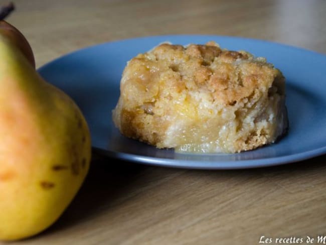 Crumble pommes, poires et gingembre