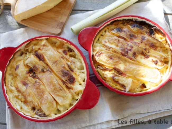 Poireaux façon tartiflette, une recette qui change