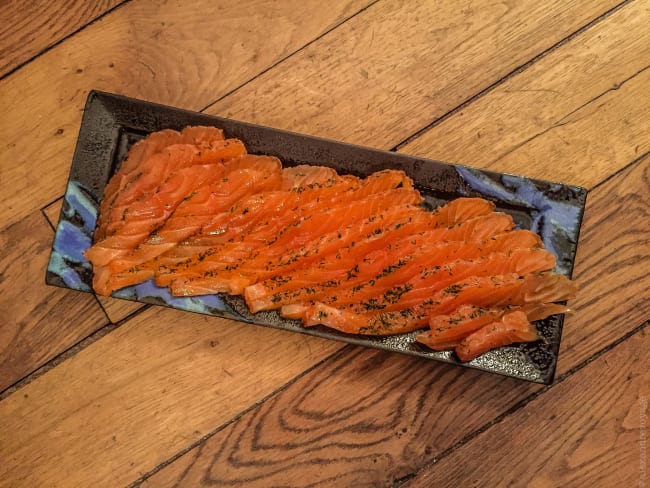 Gravelax de saumon (gravlax)