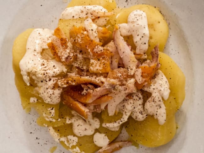 Haddock, crème de cumin et pommes de terre