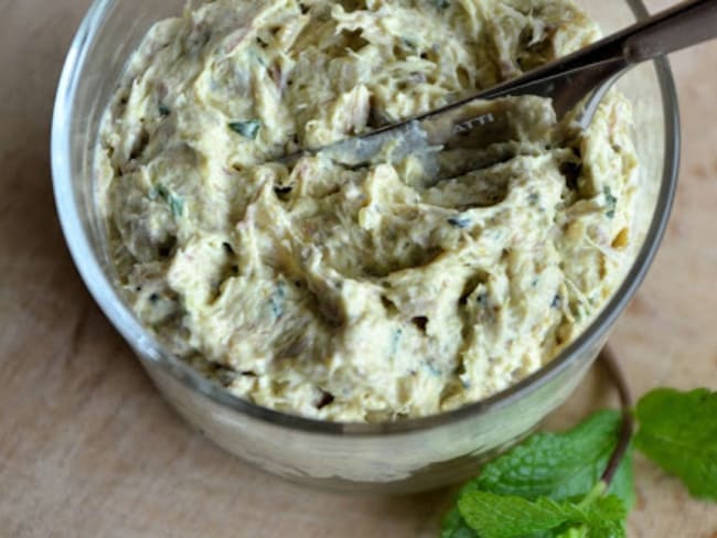 Rillettes de maquereau au curry et à la menthe