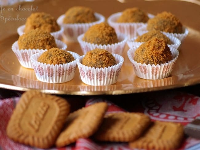 Truffe au chocolat & spéculoos sans oeufs