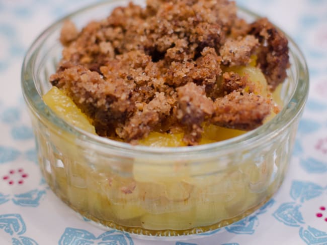 Crumble d'ananas à la vanille