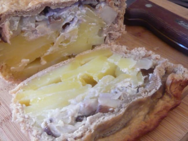 Pâté de pommes de terre aux cèpes