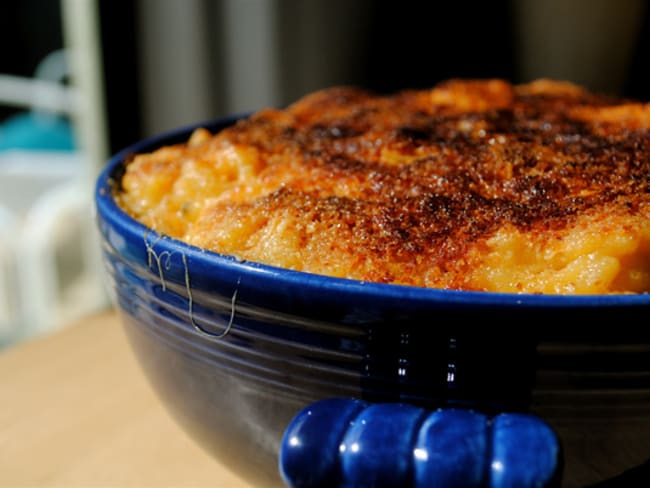 Gratin de pâtes macaronis au foie gras