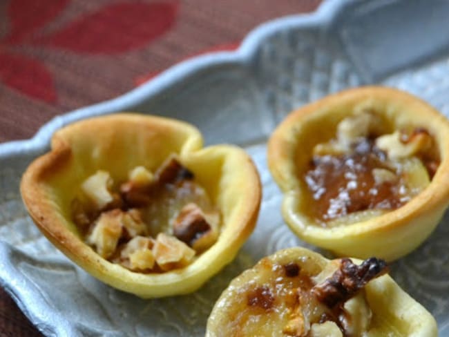 Mini tartelettes Maroilles et poire