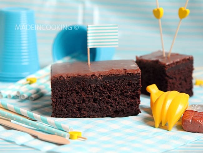 Gâteau au chocolat et aux bananes