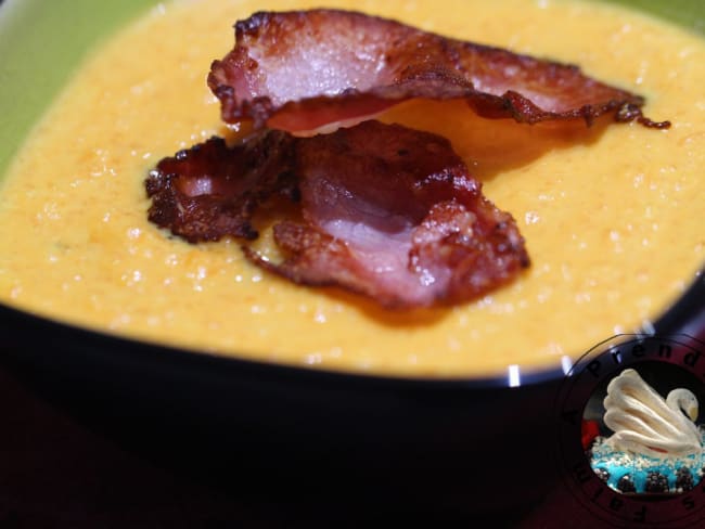 Velouté de potimarron au bacon