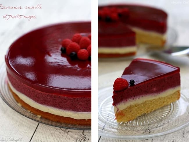 Bavarois à la vanille et fruits rouges (entremets)