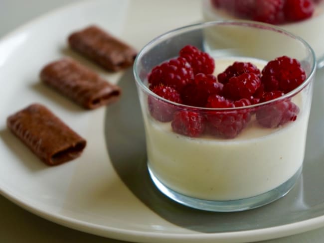 Panna cotta aux framboises