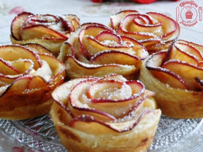 Roses feuilletées aux pommes