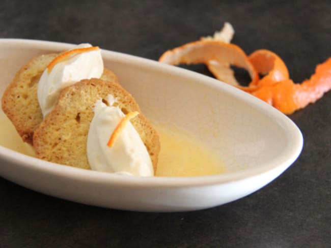 Baba au coulis de clémentines corse