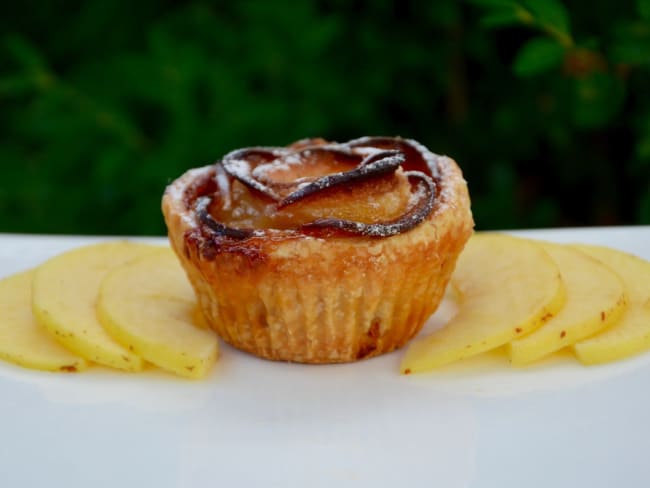 Roses feuilletées aux pommes