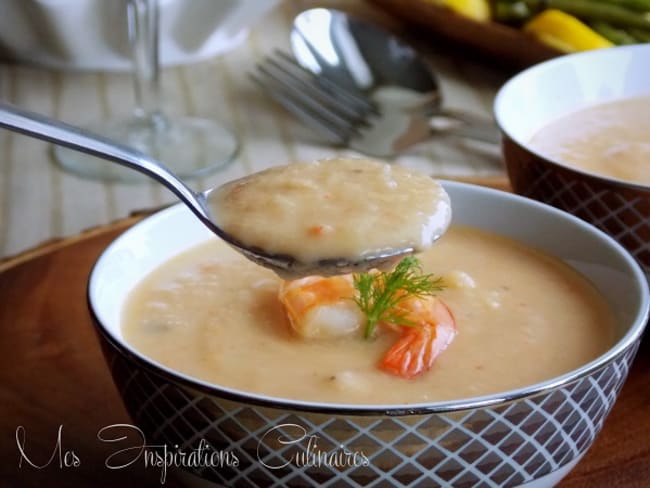 Bisque de crevettes pour noël