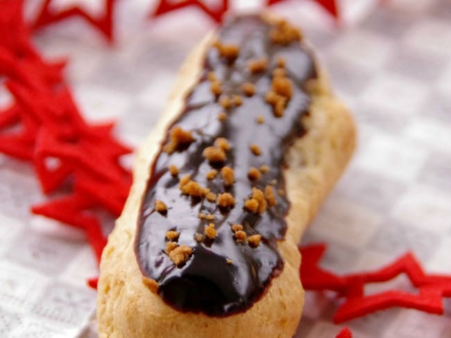 Eclairs au chocolat éclats de spéculoos