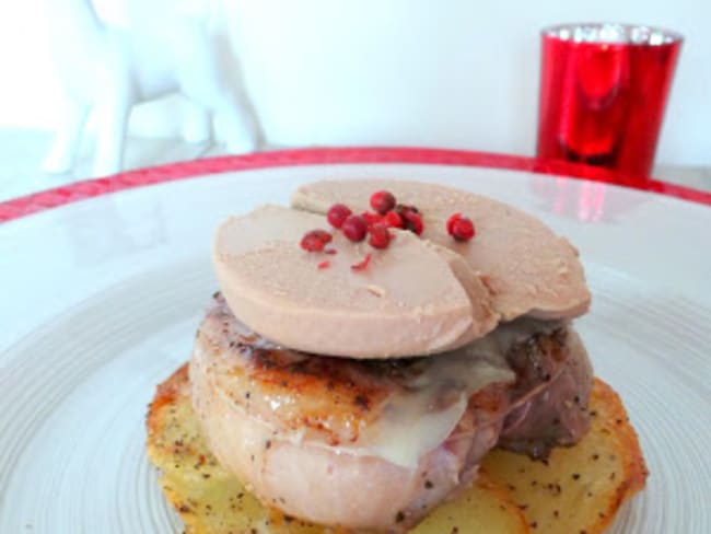 Tournedos de magrets de canard au foie gras et Beaufort