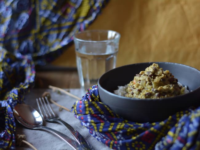 Curry de chou et haricots azukis