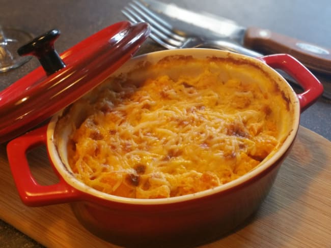 Gratin double courges au lait de coco