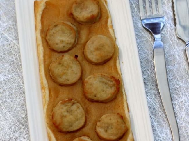 Tartelette au boudin blanc et pommes