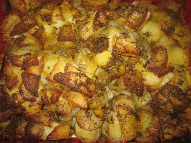 Gratin facile de pomme de terre au beurre et au thym