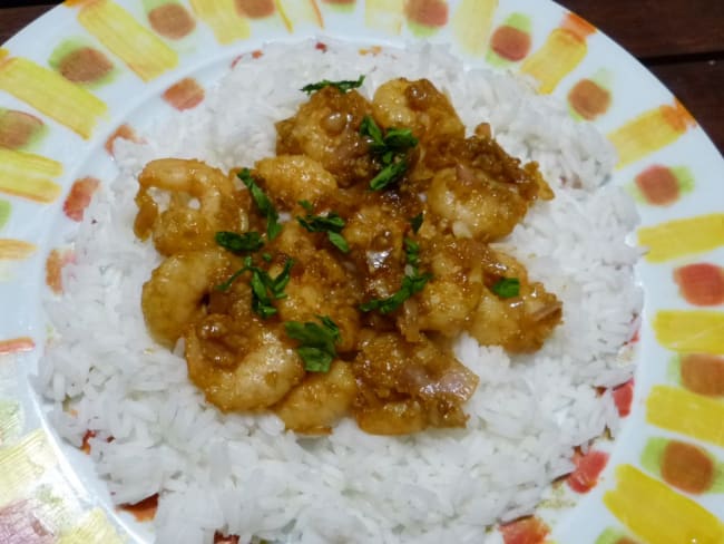 Tajine de crevettes au paprika