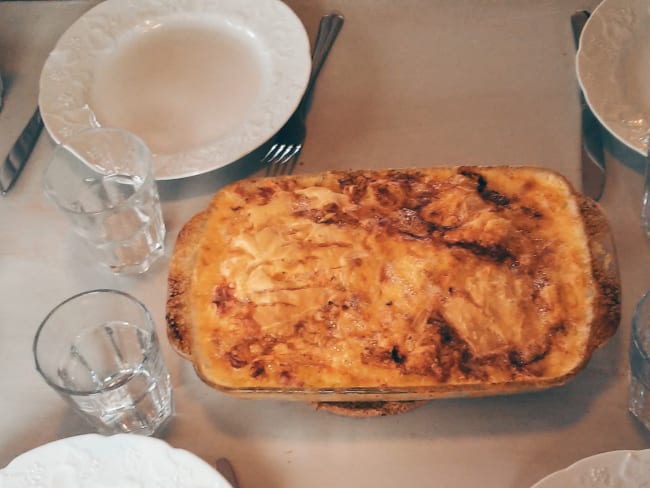 Tartiflette de Haute-Savoie (reblochon, oignons, lard, pomme de terre)