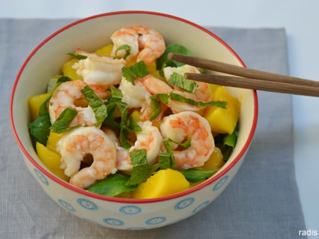 Salade mangue avocat crevette