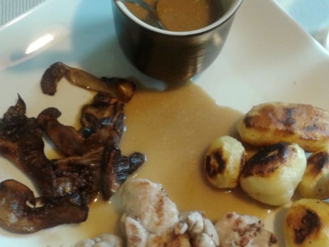 Ris de veau au jus de cèpes