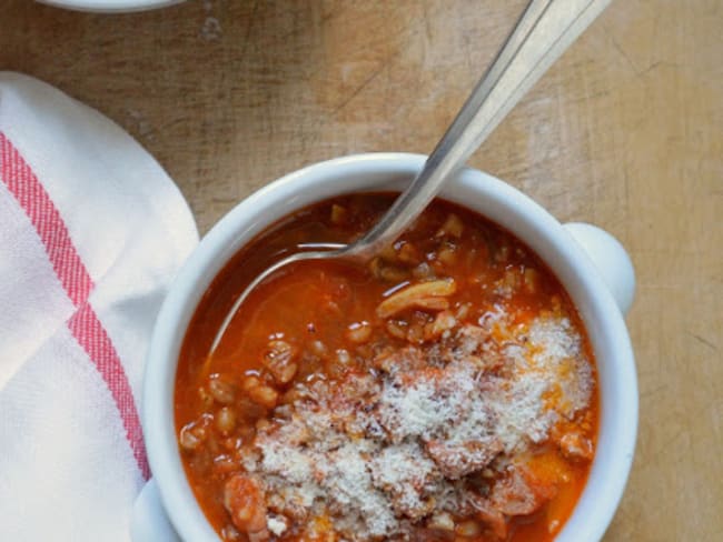 Soupe de petit épeautre comme à Rome