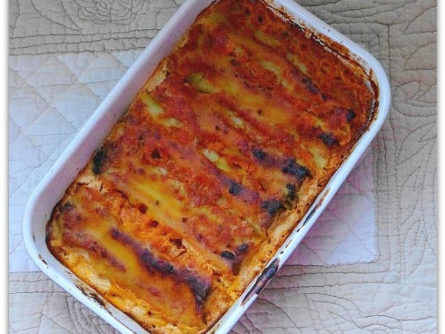 Canneloni à la viande hachée et à la blette