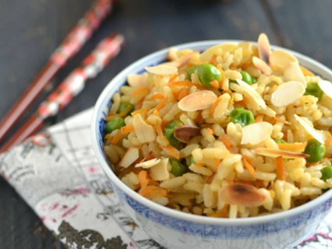 Riz camarguais aux légumes et sauce soja