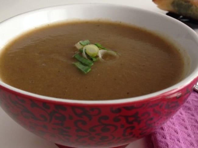 Potage d'aubergine et courgette