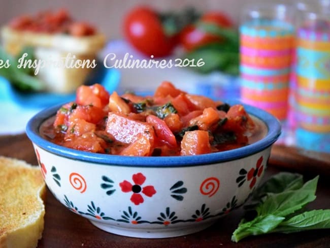 Bruschetta espagnole aux tomates pour l'apéritif