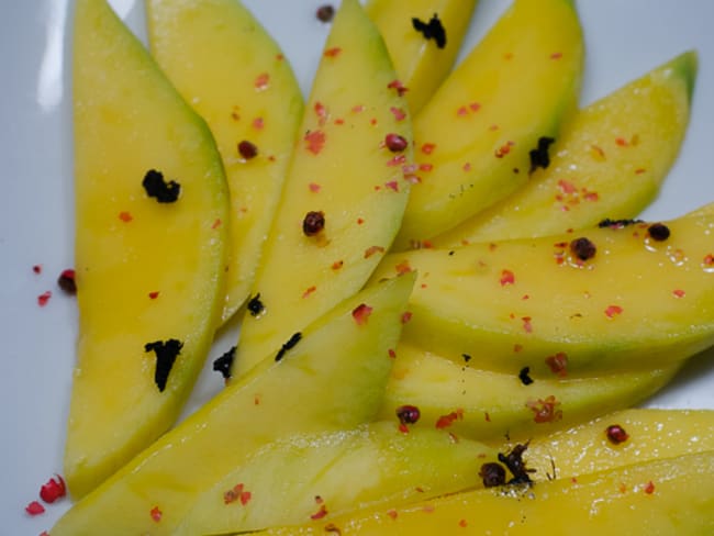 Mangue à la vanille et aux baies rouges