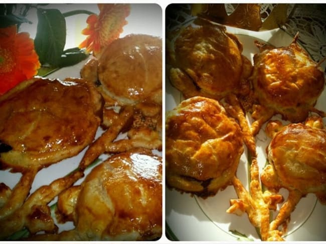 Petites galettes des rois à la frangipane et fruits rouges