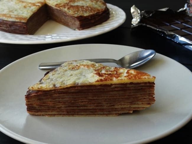 Gâteau de crêpes au chocolat