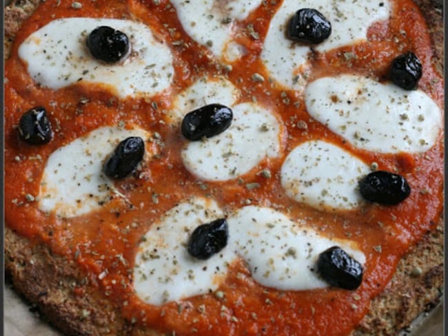 Chou-fleur, tomate mozzarella ou pizza sans gluten