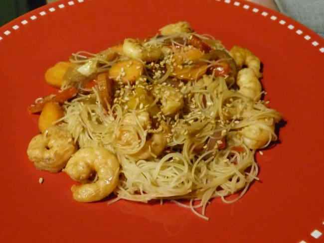 Vermicelles de riz aux crevettes