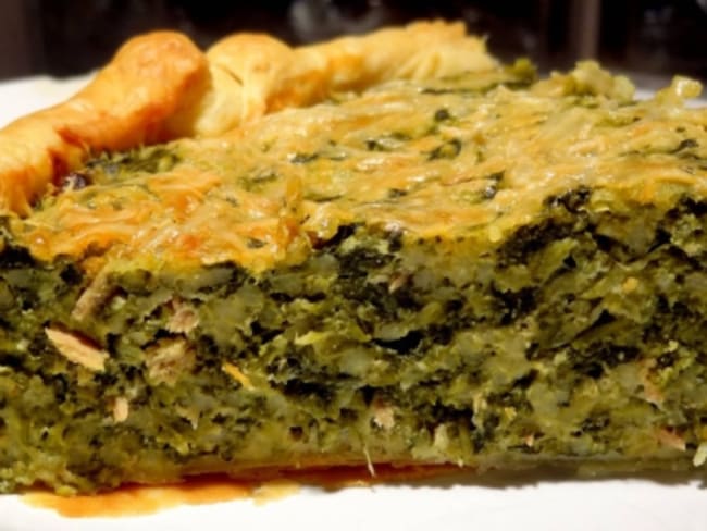 Quiche aux épinards et thon aux épices