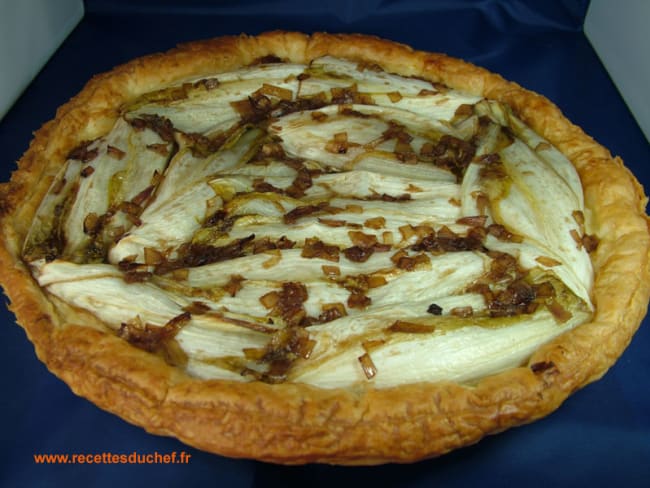 Tarte aux endives caramélisées