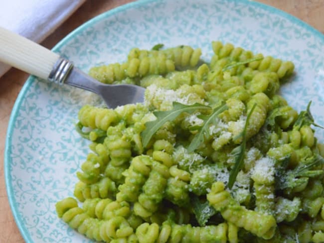 Pâtes à la crème de Pois Chiches et Roquette