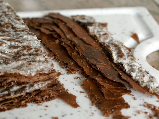 Pâte feuilletée au cacao - Le tourage