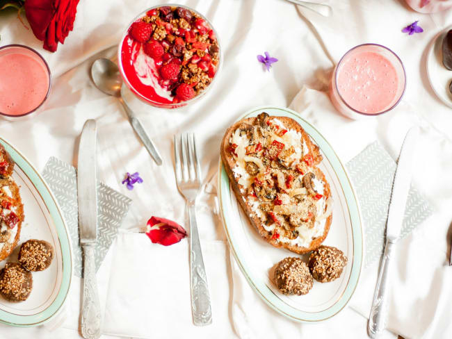 Brunch des amoureux de la Saint-Valentin, vegan et sans gluten