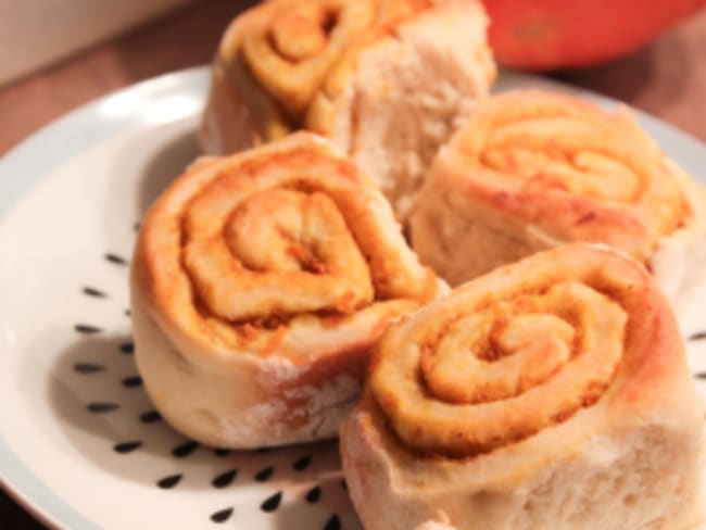 Cinnamon rolls vegan au potimarron et aux épices