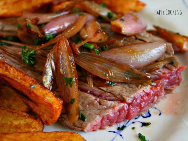 Bavette de boeuf à l’échalote