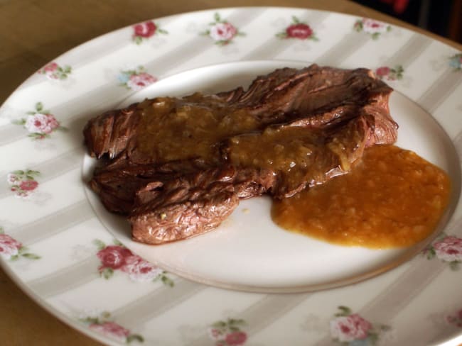 Recette de l'onglet de boeuf sauce échalote